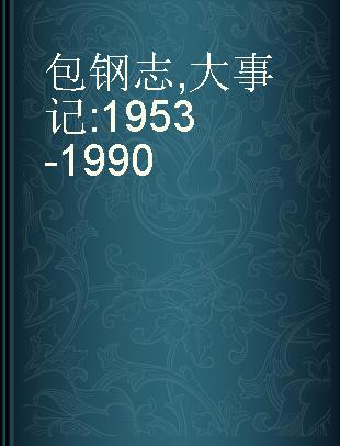 包钢志 大事记 1953-1990