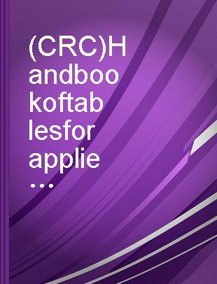 (CRC) Handbook of tables for applied engineering science