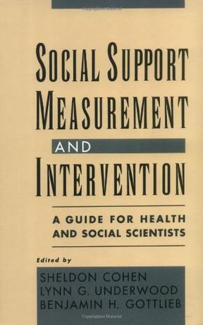 Social support measurement and intervention a guide for health and social scientists