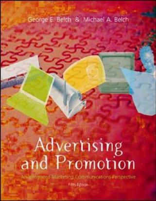 Advertising and promotion an integrated marketing communications perspective