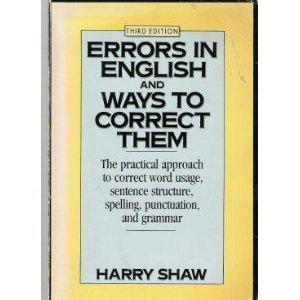 Errors in English and ways to correct them