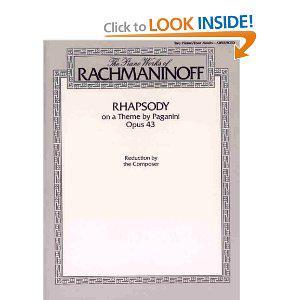 Rhapsody on a theme by Paganini opus 43, two pianos/four hands