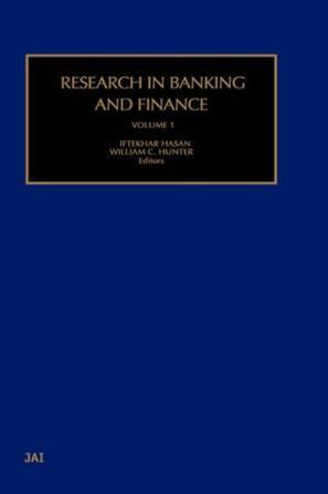 Research in banking and finance