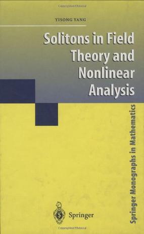 Solitons in field theory and nonlinear analysis