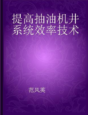 提高抽油机井系统效率技术