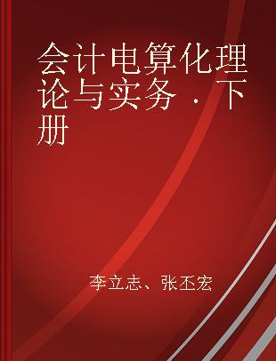 会计电算化理论与实务 下册