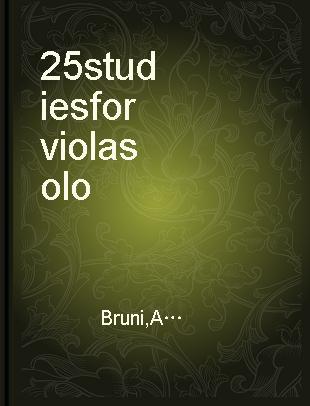 25 studies for viola solo