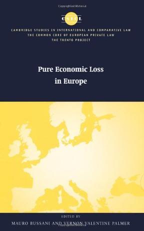 Pure economic loss in Europe