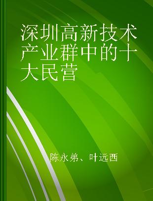 深圳高新技术产业群中的十大民营