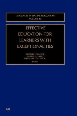 Effective education for learners with exceptionalities
