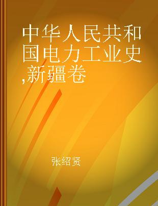中华人民共和国电力工业史 新疆卷
