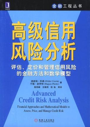 高级信用风险分析 评估、定价和管理信用风险的金融方法和数学模型