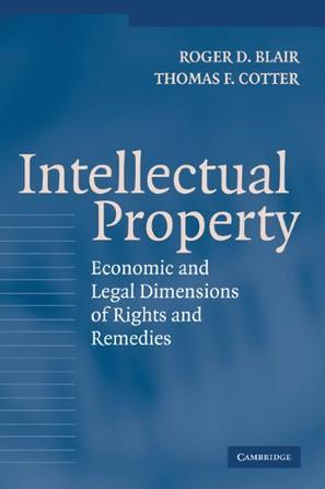 Intellectual property economic and legal dimensions of rights and remedies