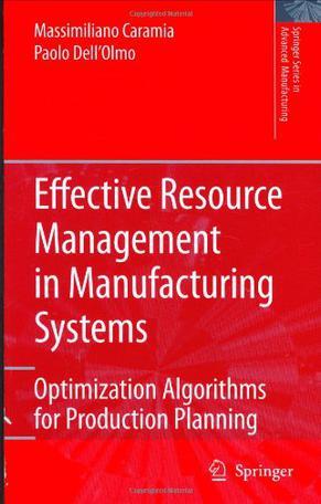 Effective resource management in manufacturing systems optimization algorithms for production planning
