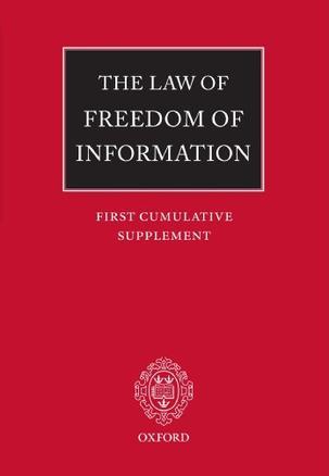 The law of freedom of information first cumulative supplement