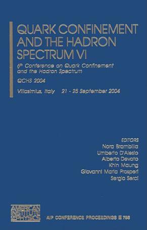 Quark confinement and the hadron spectrum VI 6th Conference on Quark Confinement and the Hadron Spectrum, QCHS 2004, Villasimius, Italy, 21-25 September 2004