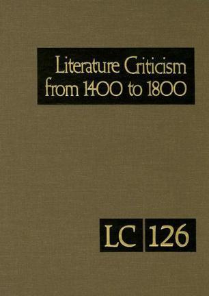 Literature criticism from 1400 to 1800. V. 126