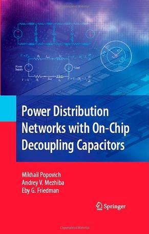 Power distribution networks with on-chip decoupling capacitors