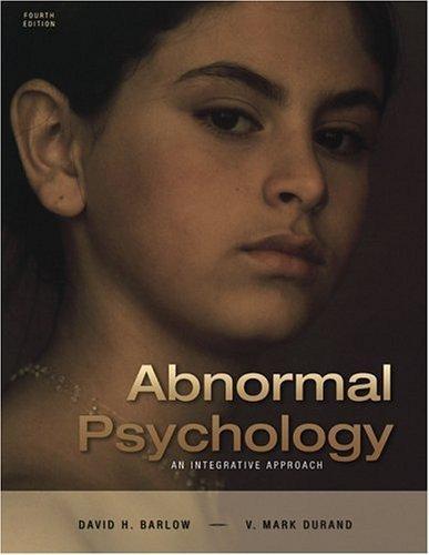 Abnormal psychology an integrative approach