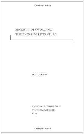 Beckett, Derrida, and the event of literature