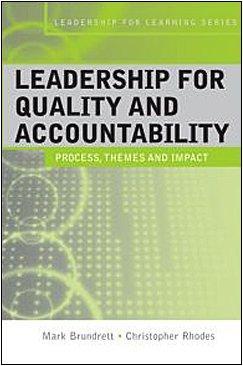 Leadership for quality and accountability in education