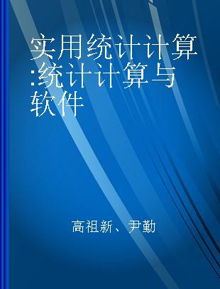 实用统计计算 统计计算与软件