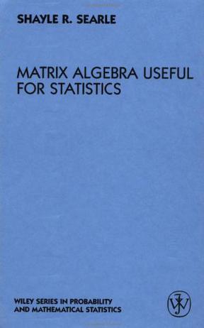 Matrix algebra useful for statistics
