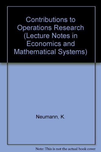 Contributions to operations research proceedings of the Conference on Operations Research held in Oberwolfach, West Germany, February 26-March 3, 1984