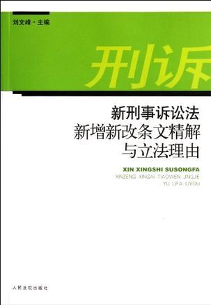 新刑事诉讼法新增新改条文精解与立法理由