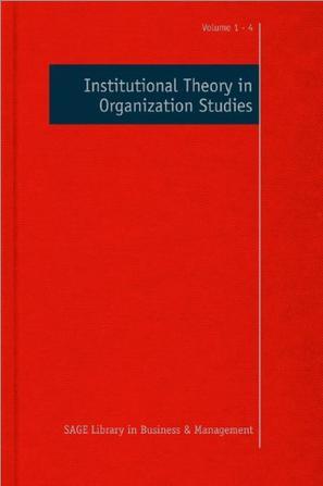 Institutional theory in organization studies