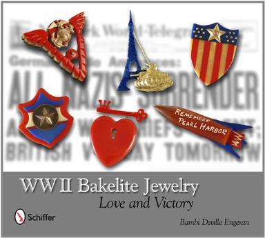 WWII Bakelite jewelry love & victory