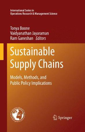Sustainable supply chains models, methods, and public policy implications