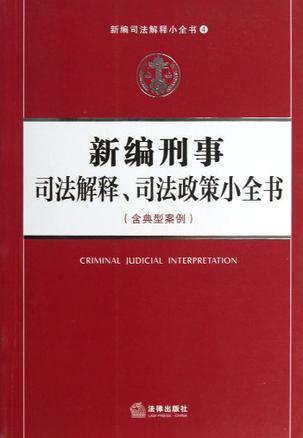 新编刑事司法解释、司法政策小全书 含典型案例