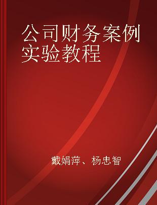 公司财务案例实验教程