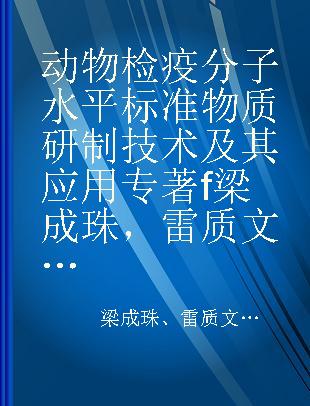 动物检疫分子水平标准物质研制技术及其应用