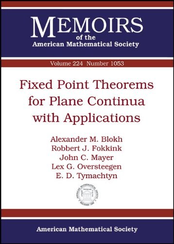 Fixed point theorems for plane continua with applications /