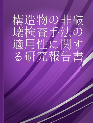 構造物の非破壊検査手法の適用性に関する研究報告書