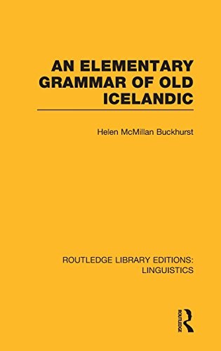 An elementary grammar of Old Icelandic /