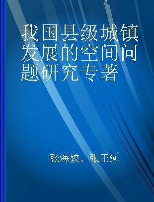 我国县级城镇发展的空间问题研究