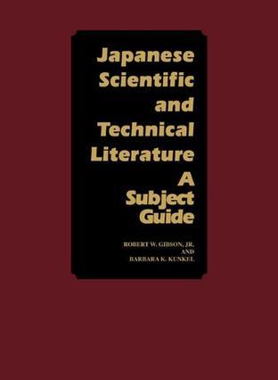 Japanese scientific and technical literature a subject guide