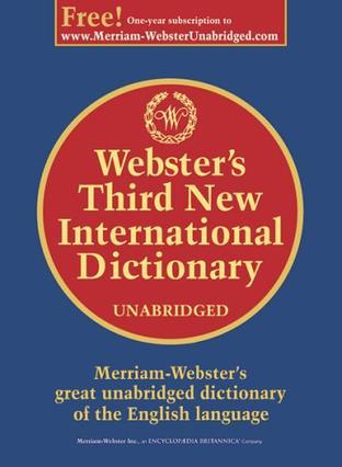 Webster's third new international dictionary of the English language, unabridged