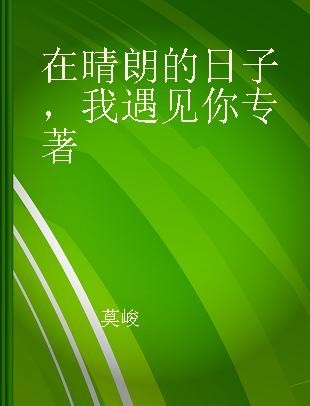 在晴朗的日子，我遇见你