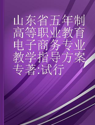 山东省五年制高等职业教育电子商务专业教学指导方案（试行）