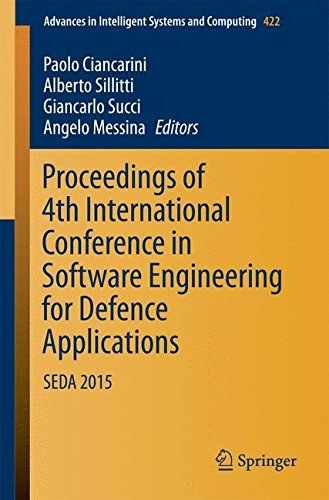 Proceedings of 4th International Conference in Software Engineering for Defence Applications : SEDA 2015 /