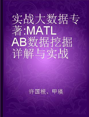 实战大数据 MATLAB数据挖掘详解与实战