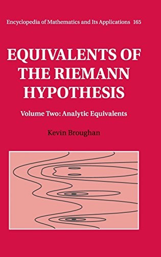 Equivalents of the Riemann hypothesis.