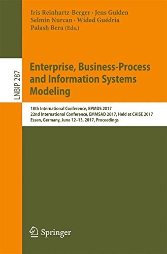 Enterprise, business-process and information systems modeling : 18th International Conference, BPMDS 2017, 22nd International Conference, EMMSAD 2017, Held at CAiSE 2017, Essen, Germany, June 12-13, 2017, proceedings /