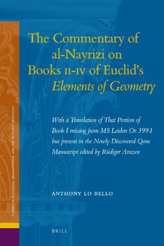 The commentary of al-Nayrizi on Books II-IV of Euclid's Elements of Geometry : with a translation of that portion of Book I missing from MS Leiden Or. 399.1 but present in the newly discovered Qom manuscript edited by Rüdiger Arnzen /