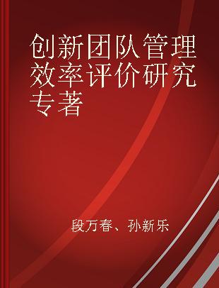 创新团队管理效率评价研究