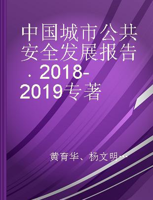 中国城市公共安全发展报告 2018-2019 2018-2019